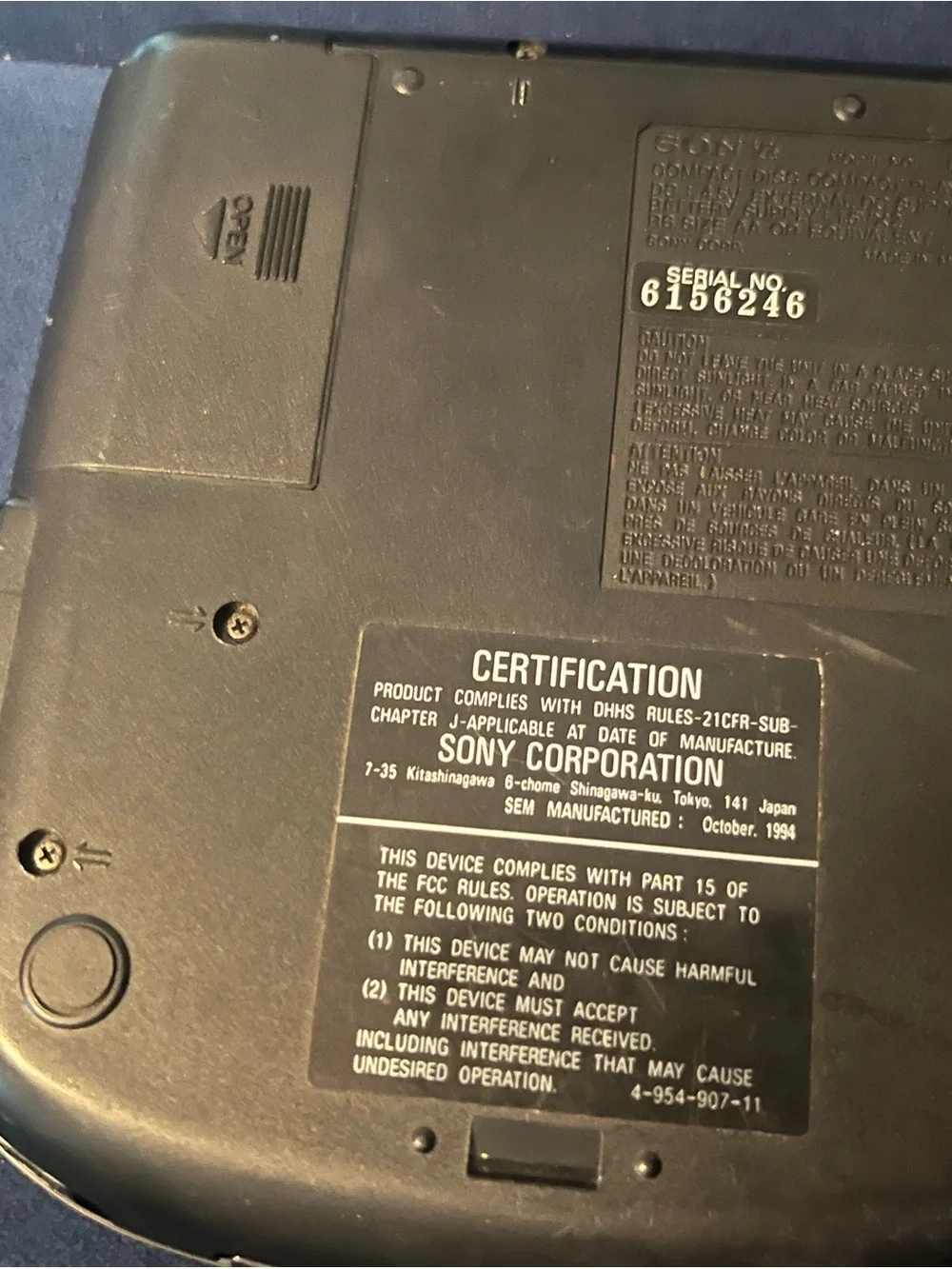 Sony discman portable